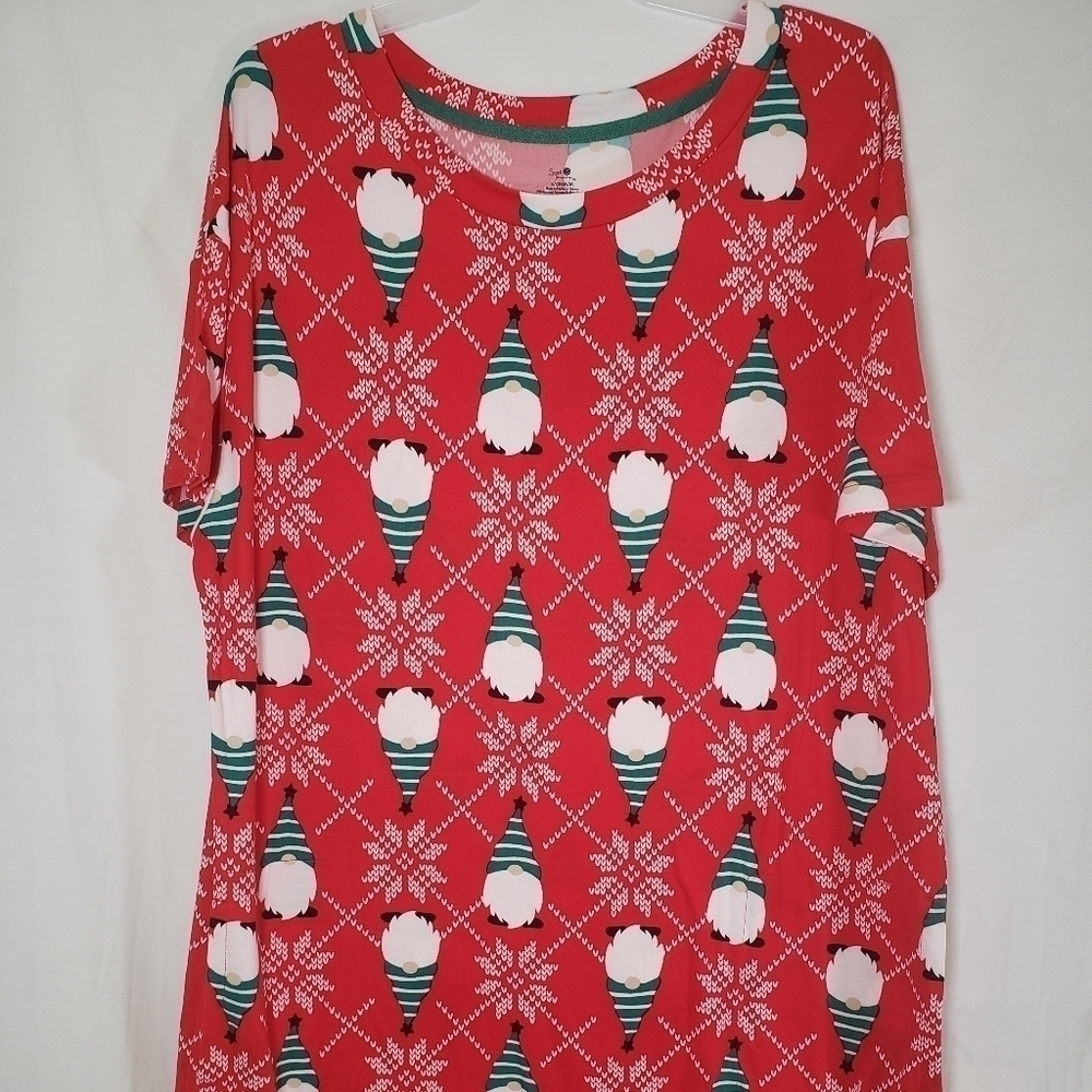 NWT Secret Treasure Christmas Holiday Nome Gown w/Pockets Sz S/M